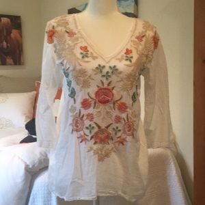 Johnny Was gauze top